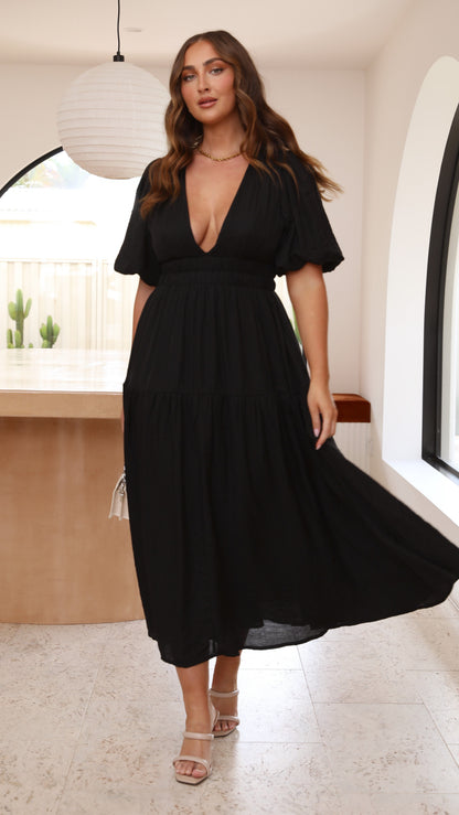 Erin Midi Dress - Black
