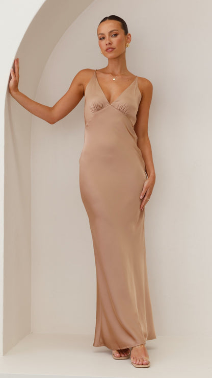 Ziah Maxi Dress - Latte