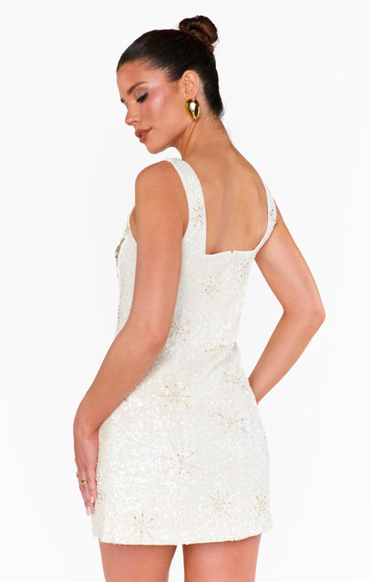 Lets Go Mini Dress ~ Martini Beaded Sequins