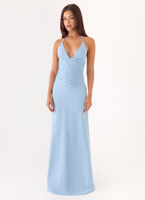 Miliano Handwoven Maxi Dress - Blue