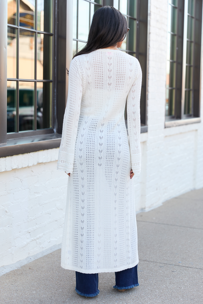 Campbell Ivory Knit Maxi Cardigan