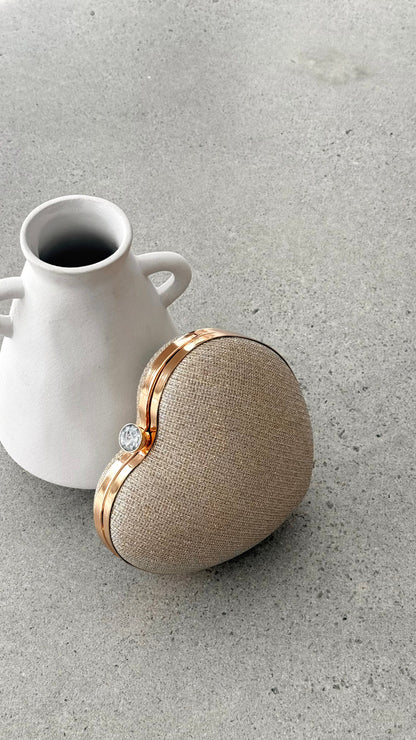 Zana Heart Bag - Gold