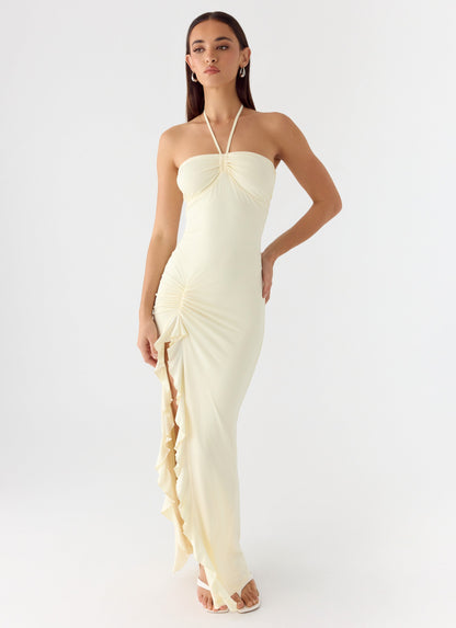 Right Hand Girl Maxi Dress - Lemon Yellow